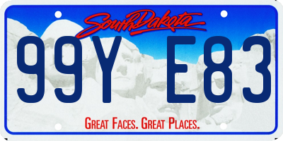 SD license plate 99YE83