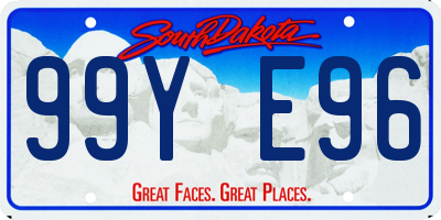 SD license plate 99YE96