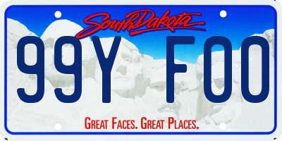 SD license plate 99YF00