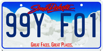 SD license plate 99YF01