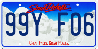 SD license plate 99YF06