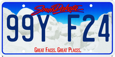 SD license plate 99YF24