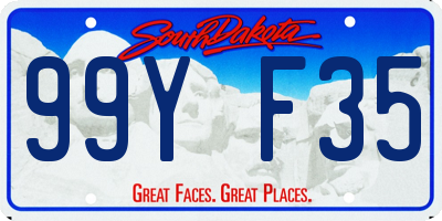 SD license plate 99YF35