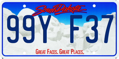 SD license plate 99YF37