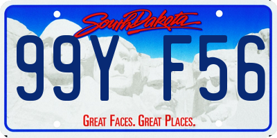 SD license plate 99YF56