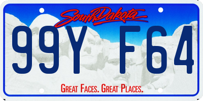 SD license plate 99YF64