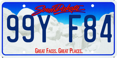 SD license plate 99YF84
