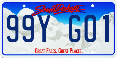 SD license plate 99YG01