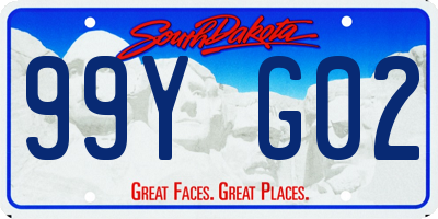 SD license plate 99YG02