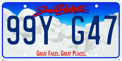 SD license plate 99YG47