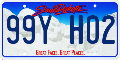 SD license plate 99YH02