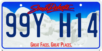 SD license plate 99YH14