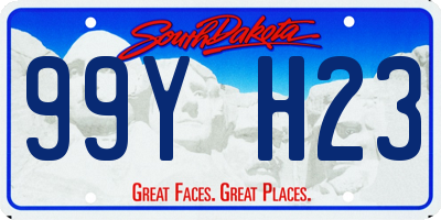 SD license plate 99YH23