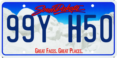 SD license plate 99YH50