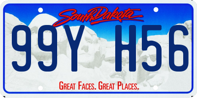 SD license plate 99YH56