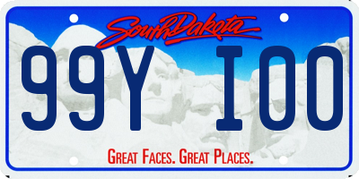 SD license plate 99YI00