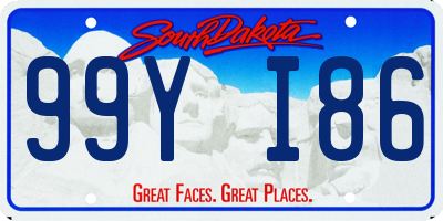 SD license plate 99YI86