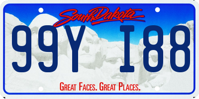 SD license plate 99YI88