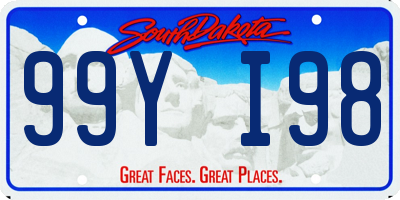 SD license plate 99YI98