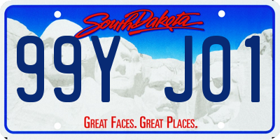 SD license plate 99YJ01