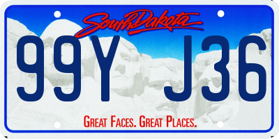 SD license plate 99YJ36