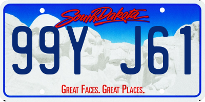 SD license plate 99YJ61