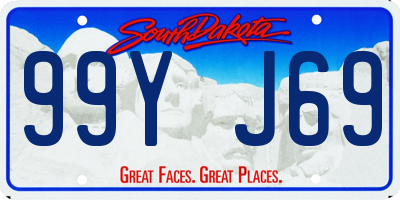 SD license plate 99YJ69