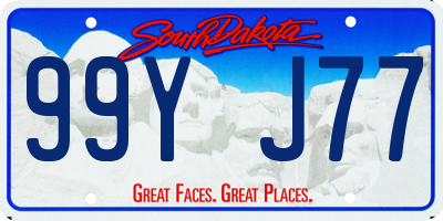 SD license plate 99YJ77