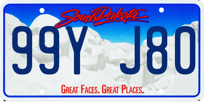 SD license plate 99YJ80