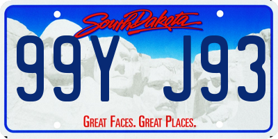 SD license plate 99YJ93