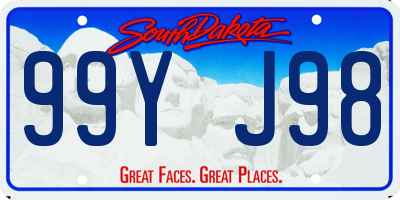 SD license plate 99YJ98