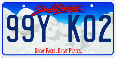 SD license plate 99YK02