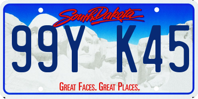 SD license plate 99YK45