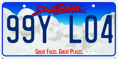SD license plate 99YL04