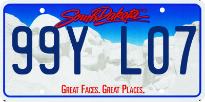 SD license plate 99YL07