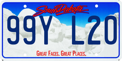 SD license plate 99YL20