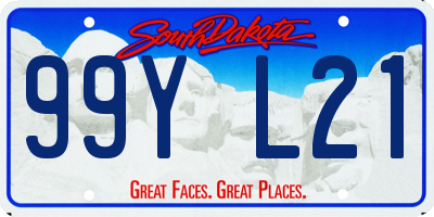 SD license plate 99YL21