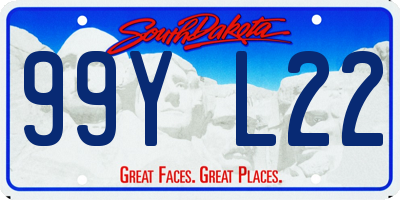 SD license plate 99YL22