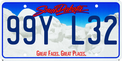 SD license plate 99YL32