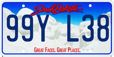 SD license plate 99YL38