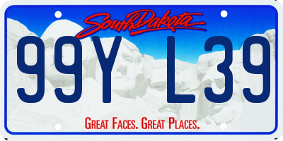 SD license plate 99YL39