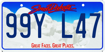 SD license plate 99YL47