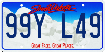 SD license plate 99YL49
