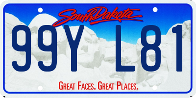SD license plate 99YL81