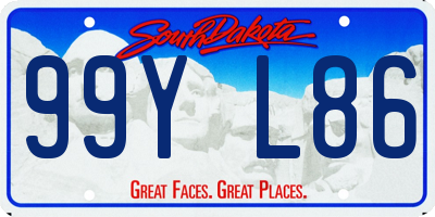 SD license plate 99YL86