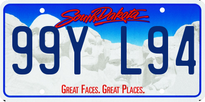 SD license plate 99YL94