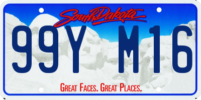 SD license plate 99YM16