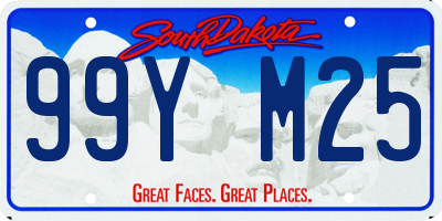 SD license plate 99YM25