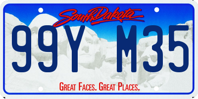 SD license plate 99YM35