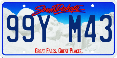 SD license plate 99YM43